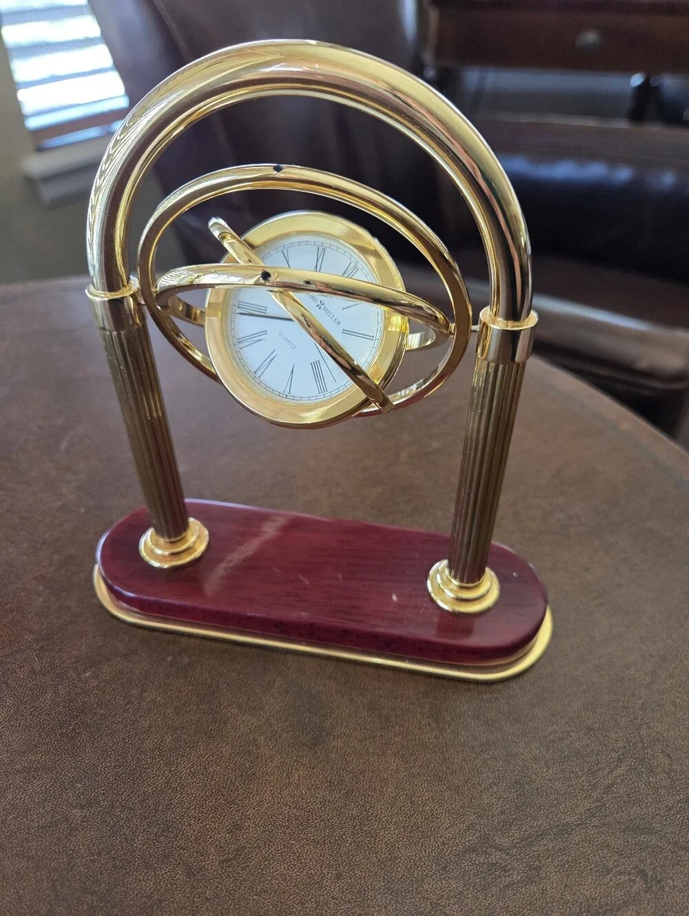 Howard Miller Maritime Gimbal Clock With Rosewood Base